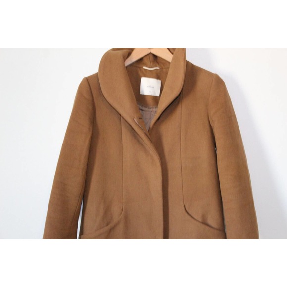 *Flawed Aritzia Wilfred The Cocoon Long Coat Wool Cashmere Camel Size XXS H14288 - Picture 4 of 15